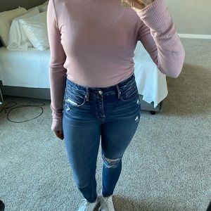 American Eagle mock neck long sleeve t shirt